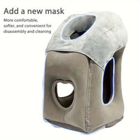 Inflatable Travel & Camping Pillow - With Fleece Cover