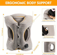 Inflatable Travel & Camping Pillow - With Fleece Cover
