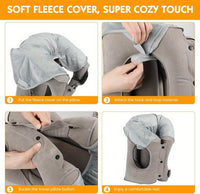 Inflatable Travel & Camping Pillow - With Fleece Cover
