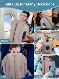 Inflatable Travel & Camping Pillow - With Fleece Cover
