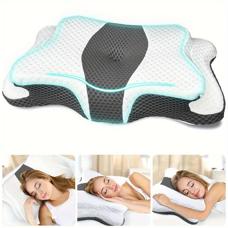 Oreiller cervical en mousse à mémoire de forme - Pour la nuque et les épaules