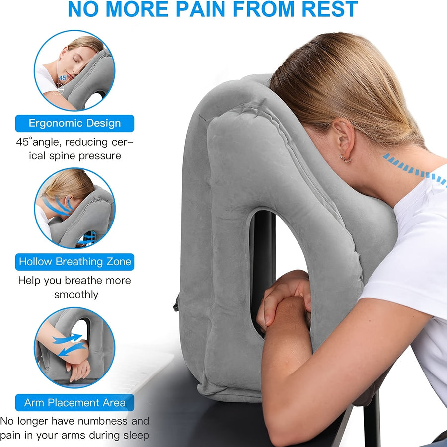 Almohada de viaje compacta - Para avión, coche y oficina