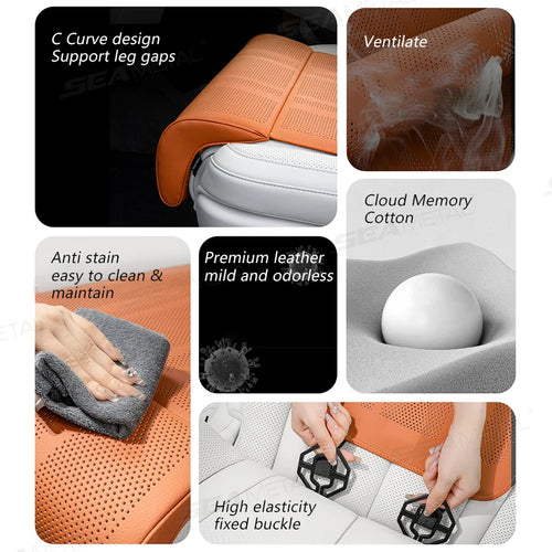 Cojín de asiento para coche con reposapiernas - Para viajes largos