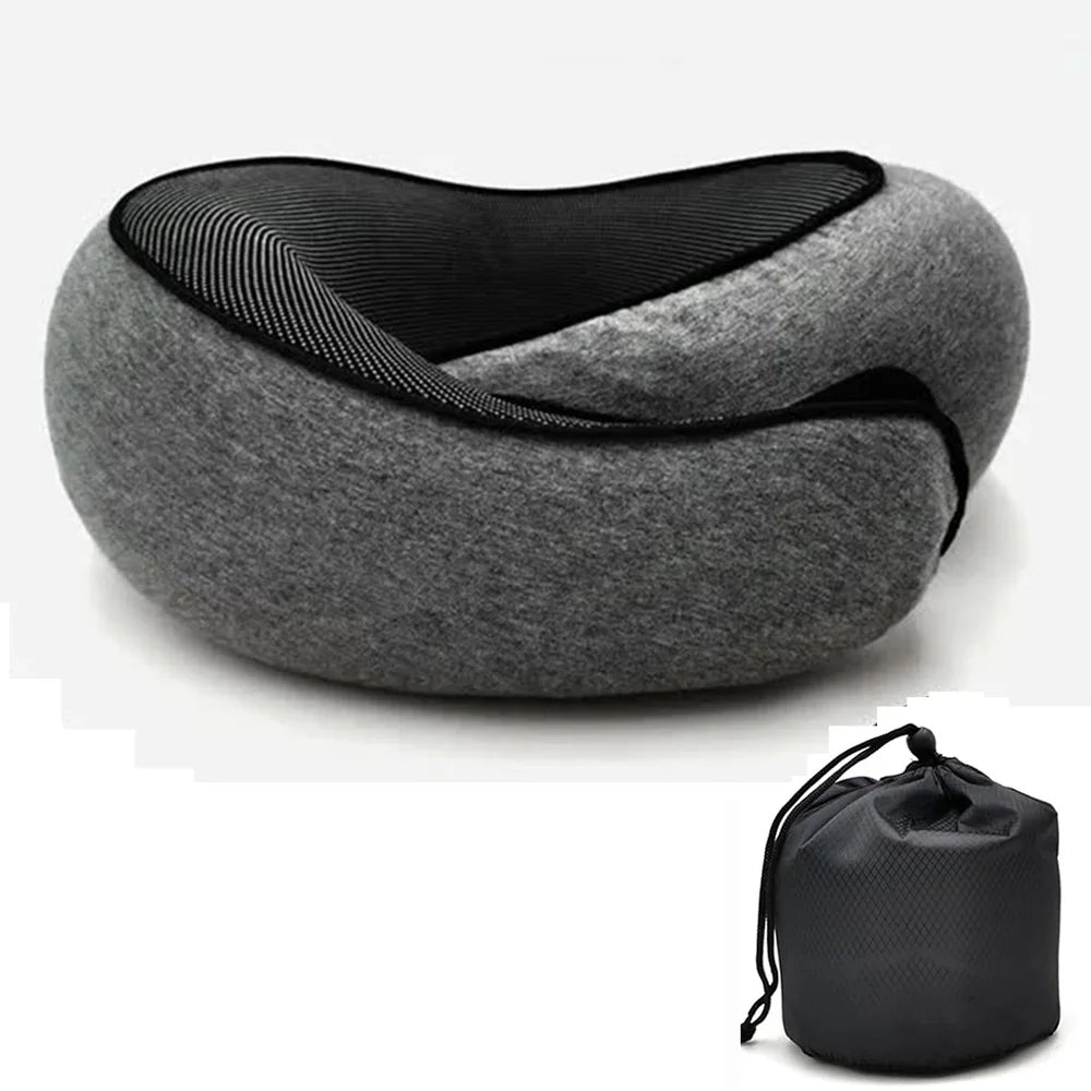 Coussin de voyage escargot - Mousse à mémoire de forme réglable