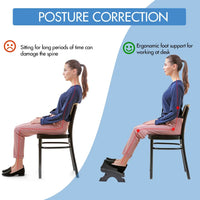 Repose-pieds de bureau - Réglable en hauteur avec rouleaux de massage